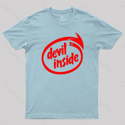 Devil Inside T-Shirt Light Blue / S