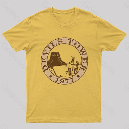 Devils Tower 1977 T-Shirt Yellow / S