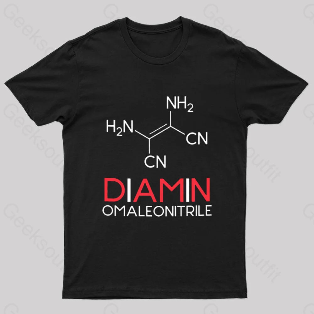 Diaminomaleonitrole Nerd T-Shirt Black / S