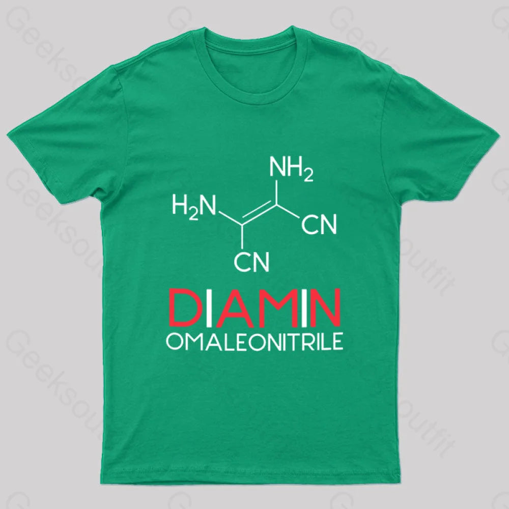 Diaminomaleonitrole Nerd T-Shirt Green / S