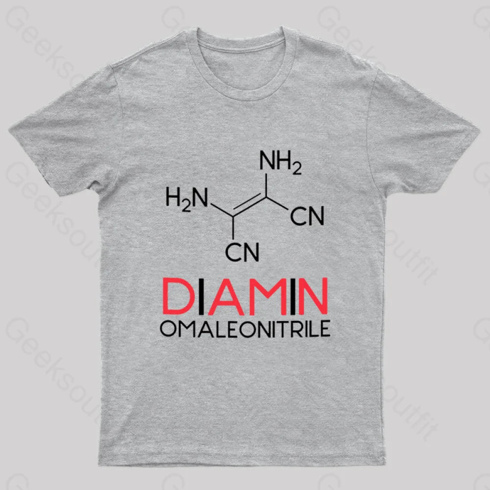 Diaminomaleonitrole Nerd T-Shirt Grey / S