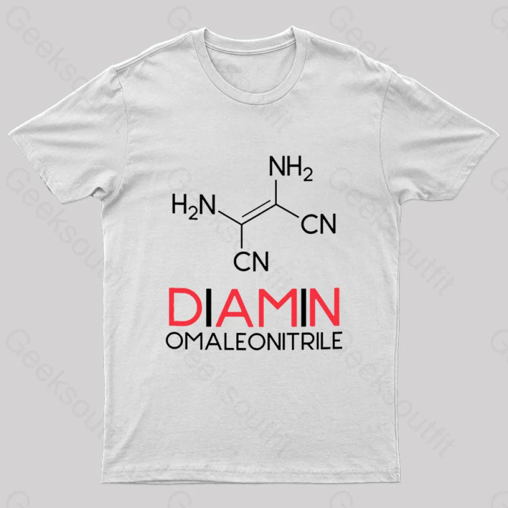 Diaminomaleonitrole Nerd T-Shirt White / S