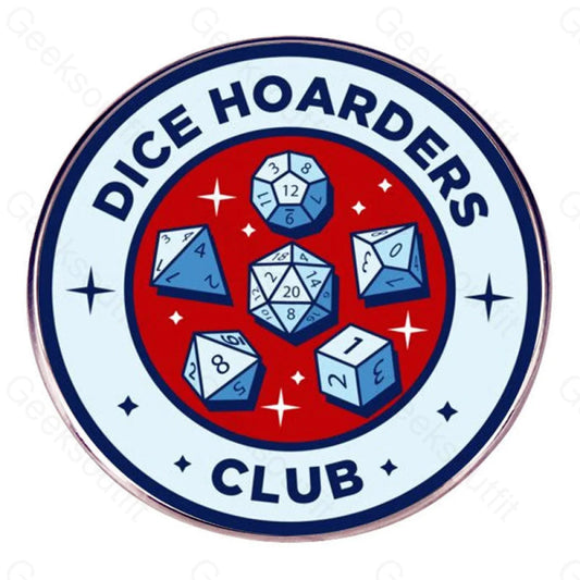 Dice Hoarding Club Pins