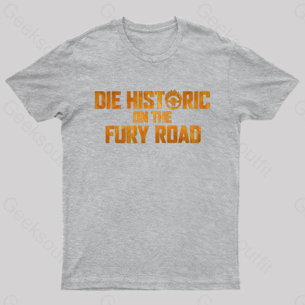 Die Historic On The Fury Road Nerd T-Shirt Grey / S