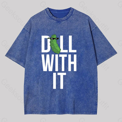 Dill With It Washed T-Shirt Blue / S