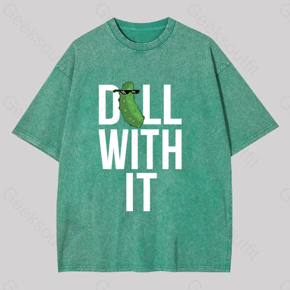 Dill With It Washed T-Shirt Grass Green / S