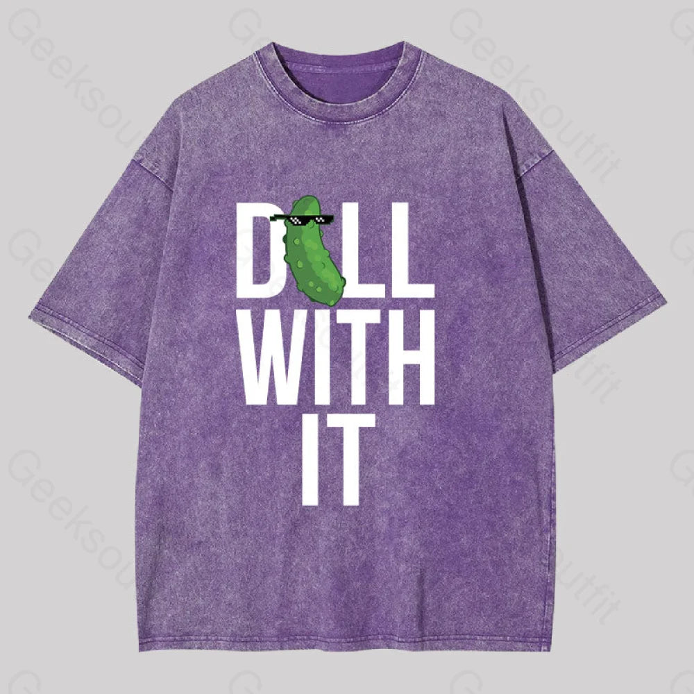 Dill With It Washed T-Shirt Purple / S