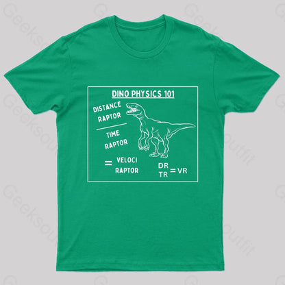 Dino Physics 101 Geek T-Shirt Green / S