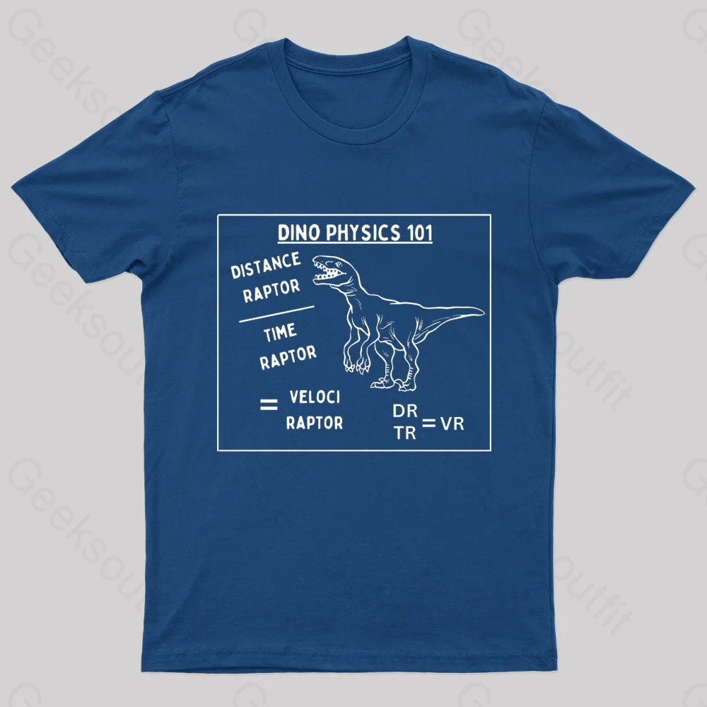 Dino Physics 101 Geek T-Shirt Navy / S