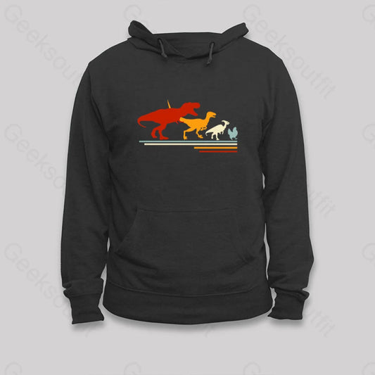 Dinosaur Evolution Hoodie Black / S