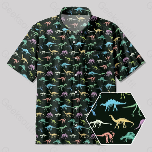 Dinosaur World Button Up Pocket Shirt