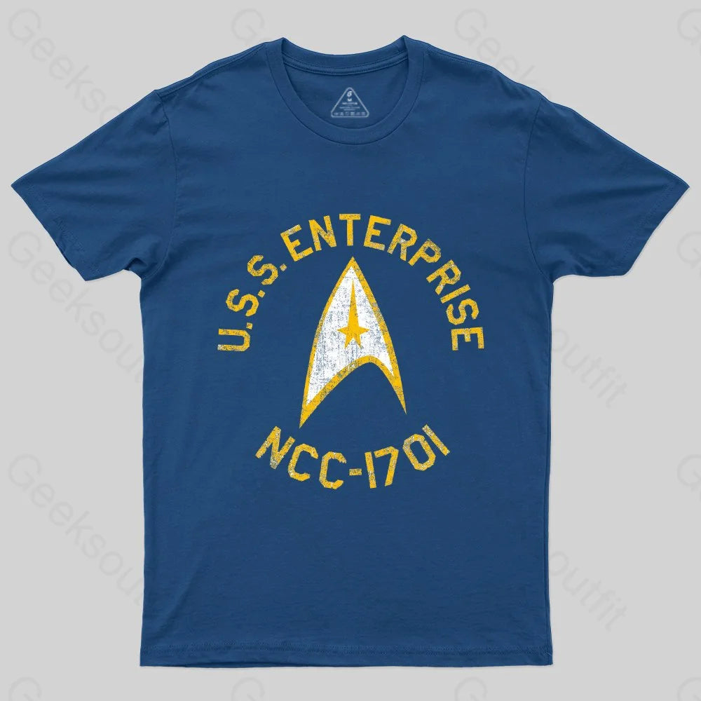 Distressed Star Trek Collegiate T-shirt - Geeksoutfit