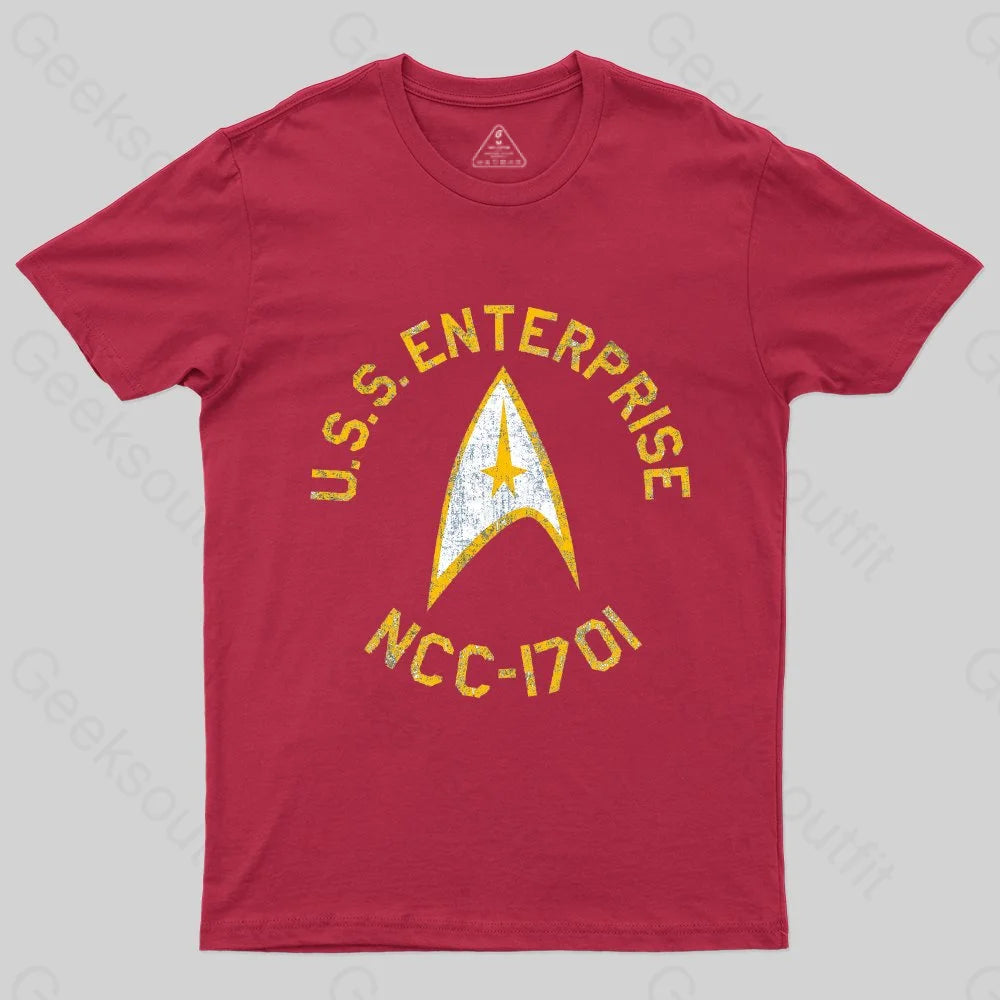 Distressed Star Trek Collegiate T-shirt - Geeksoutfit