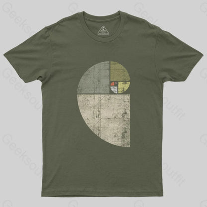 Distressed Fibonacci Spiral T-Shirt - Geeksoutfit