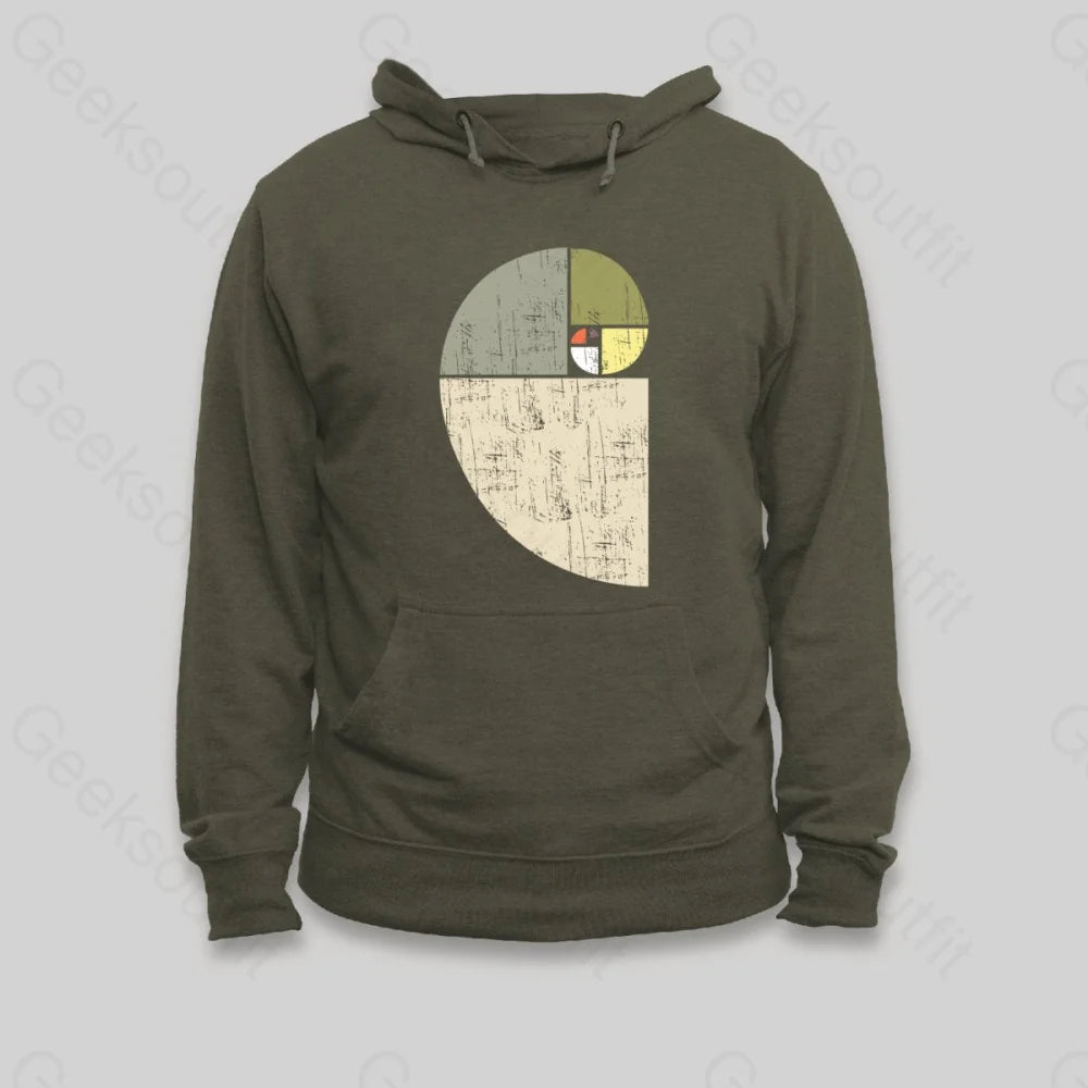 Distressed Fibonacci Spiral Hoodie - Geeksoutfit