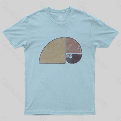 Distressed Geometric Fibonacci Spiral T-Shirt - Geeksoutfit