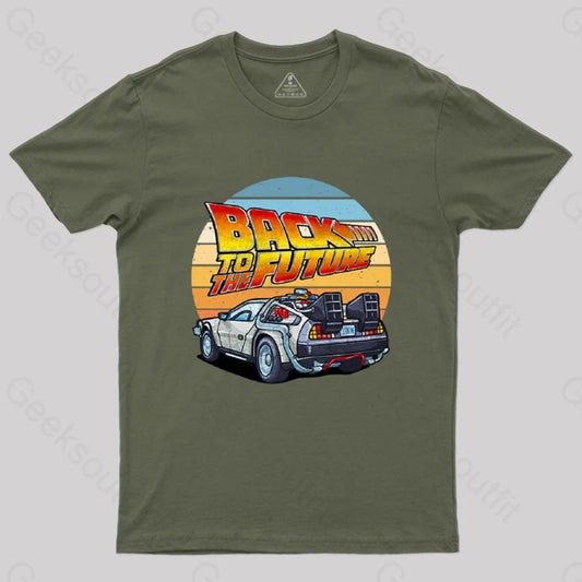 Dmc Delorean T-Shirt Army Green / S