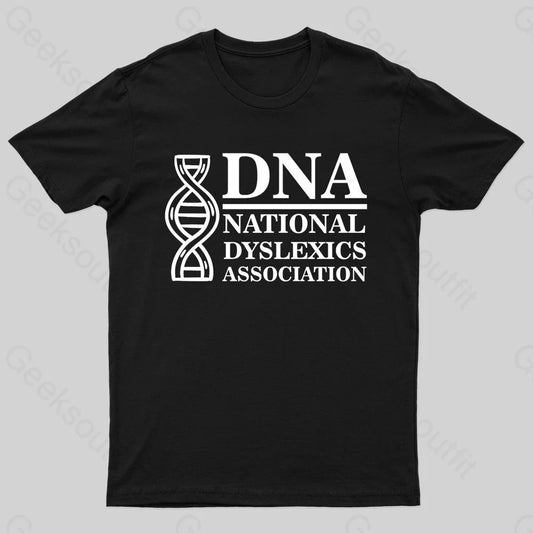 Dna National Dyslexics Association Nerd T-Shirt Black / S