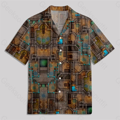 Dnd Ancient Crypt Dungeon Button Up Pocket Shirt Hawaiian / S Bus566 Yc