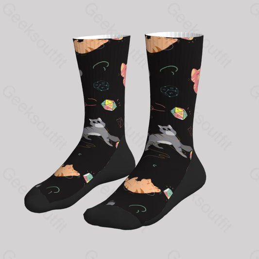 Dnd Dice Cat Men’s Socks Sks052