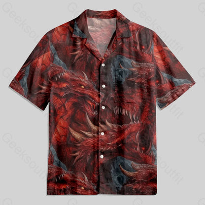 Dnd Domineering Dragon Button Up Pocket Shirt