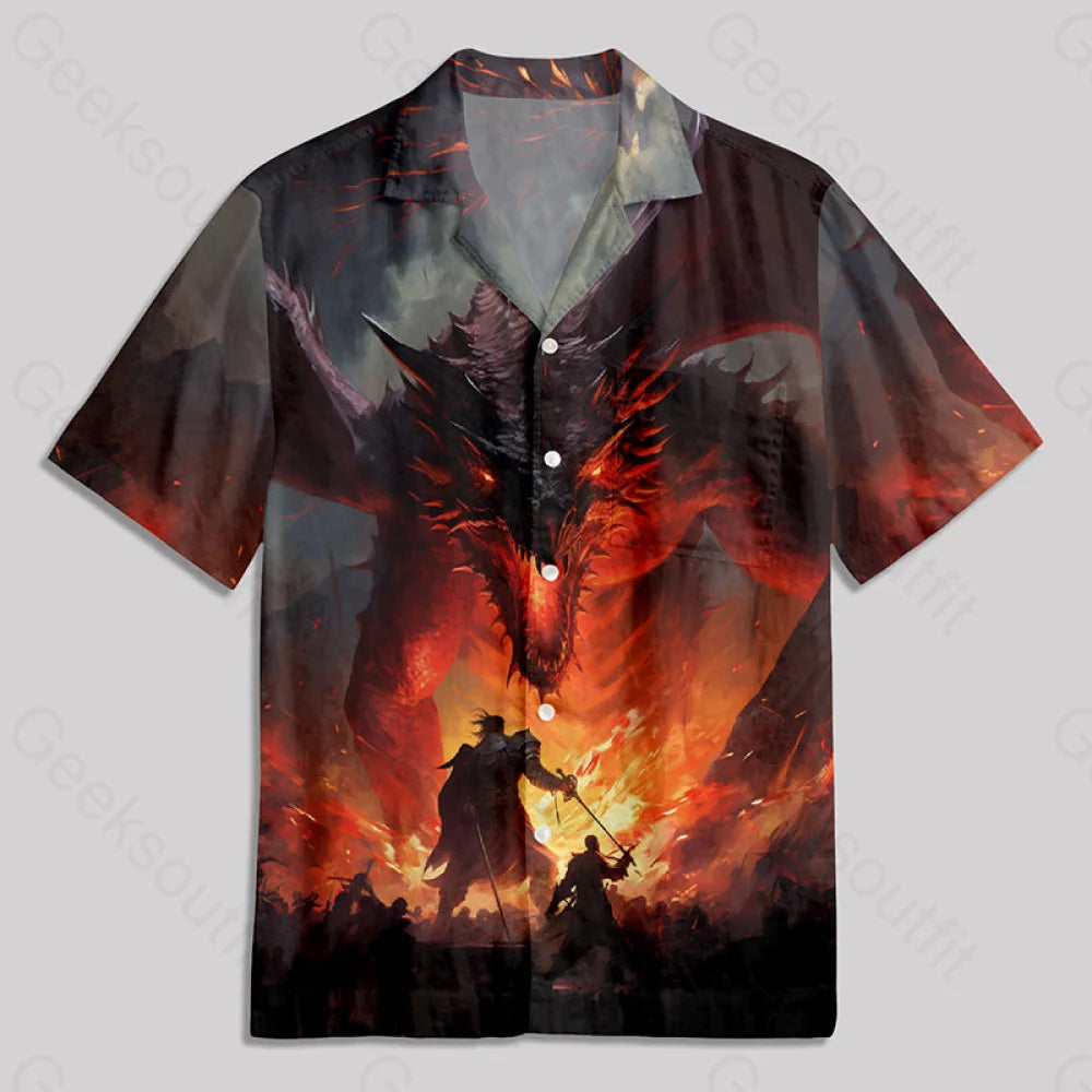 Dnd Duel Battlefield Button Up Pocket Shirt Hawaiian / S Bus608 Yc