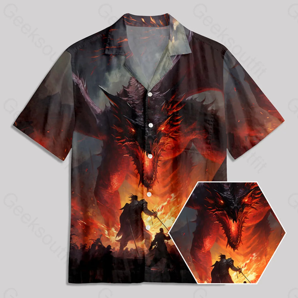 Dnd Duel Battlefield Button Up Pocket Shirt Yc