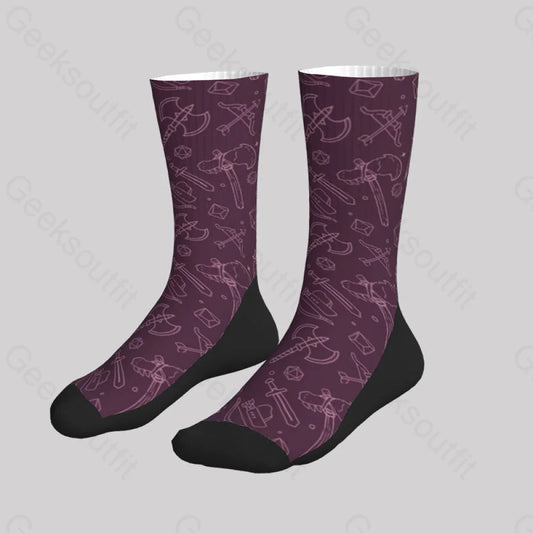 Dnd Medieval Weapons Men’s Socks Sks033