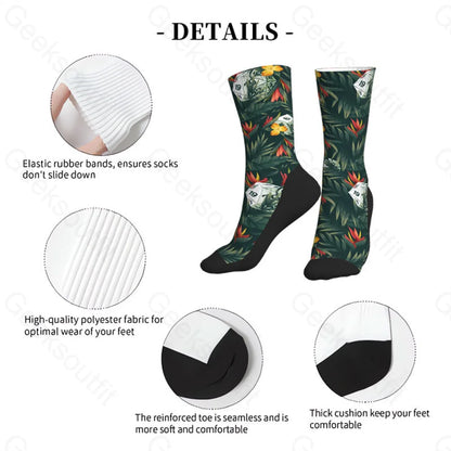 Dnd Multi Sided Dice In The Flower Cluster Men’s Socks