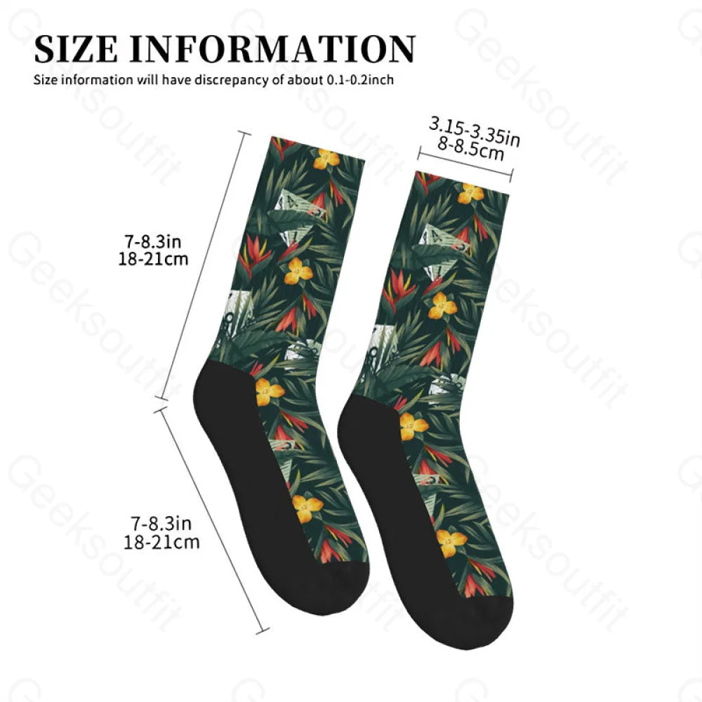 Dnd Multi Sided Dice In The Flower Cluster Men’s Socks