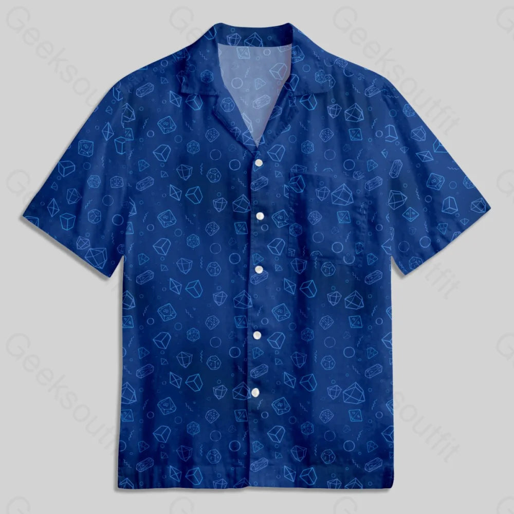 DND Polyhedra in Seawater Button Up Pocket Shirt - Geeksoutfit