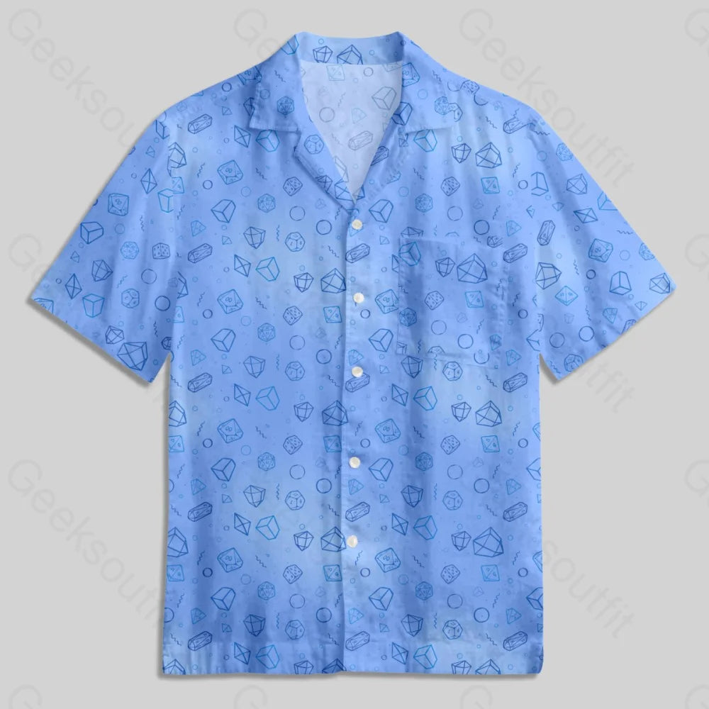 DND Polyhedra in Seawater Button Up Pocket Shirt - Geeksoutfit