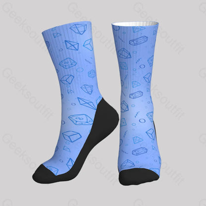 Dnd Polyhedra In Seawater Men’s Socks