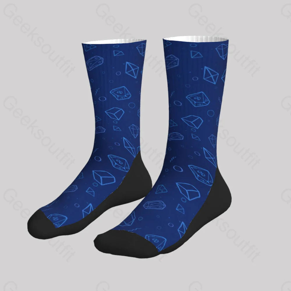 Dnd Polyhedra In Seawater Men’s Socks Sks112