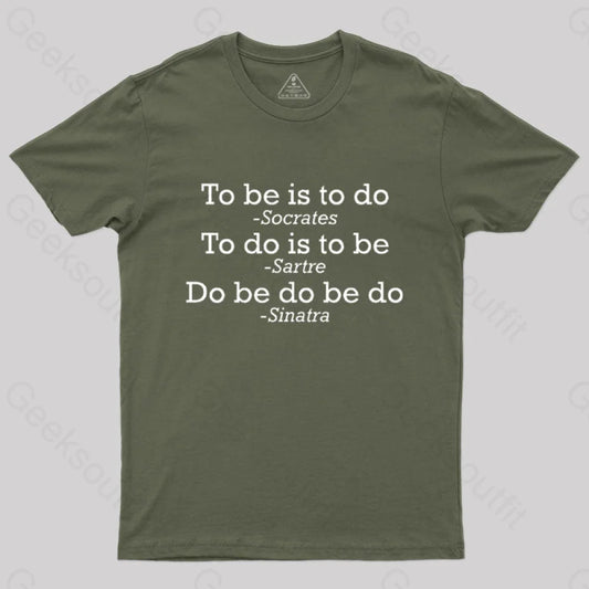 Do Be Joke Nerd T-Shirt Army Green / S