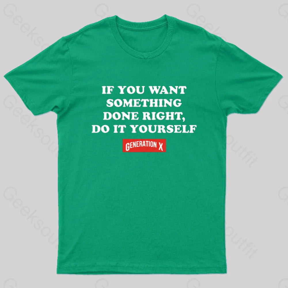 Do It Yourself Nerd T-Shirt Green / S