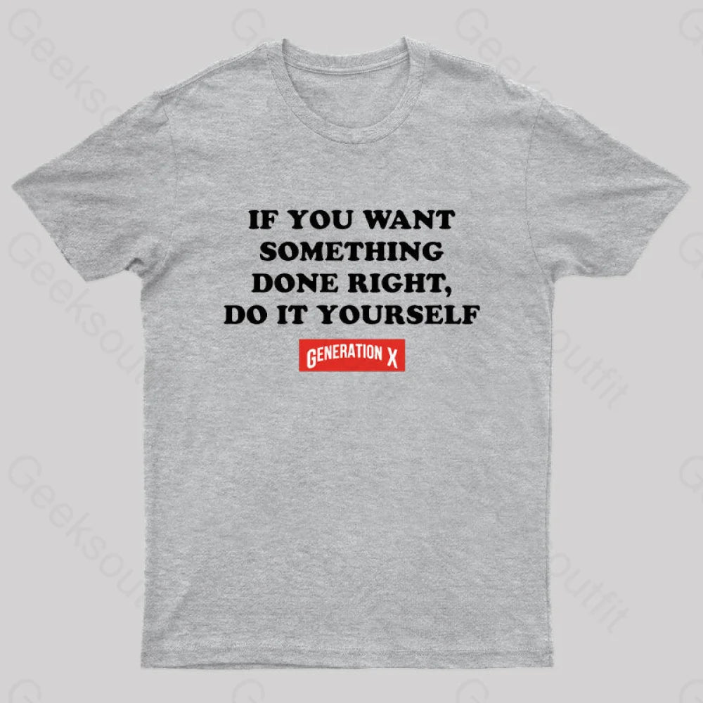 Do It Yourself Nerd T-Shirt Grey / S