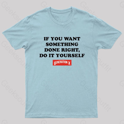 Do It Yourself Nerd T-Shirt Light Blue / S