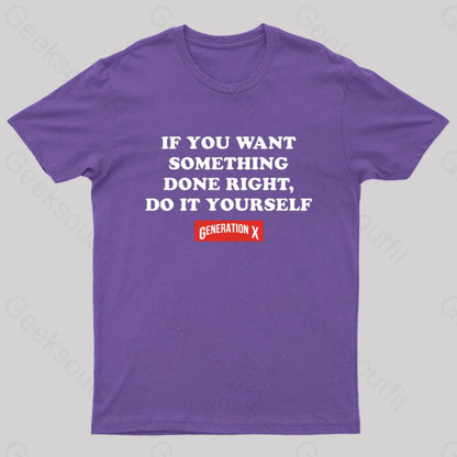 Do It Yourself Nerd T-Shirt Purple / S