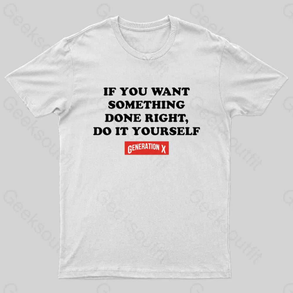 Do It Yourself Nerd T-Shirt White / S