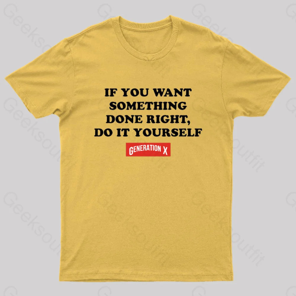 Do It Yourself Nerd T-Shirt Yellow / S