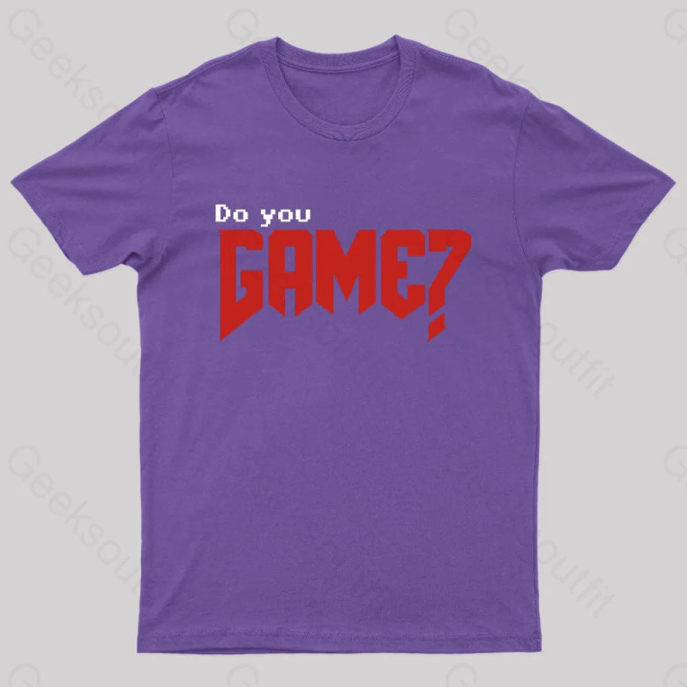 Do You Game Geek T-Shirt Purple / S