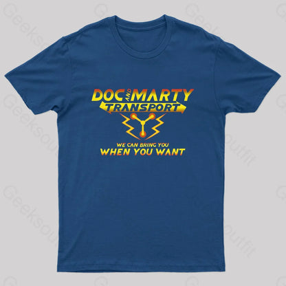 Doc And Marty Transport Nerd T-Shirt Navy / S