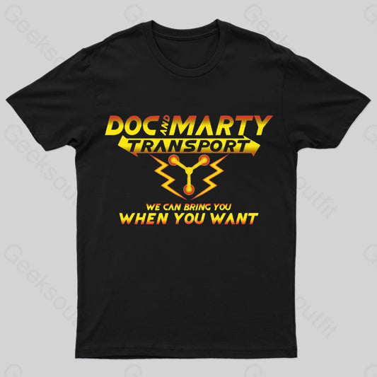 Doc & Marty Transport T-Shirt Black / S