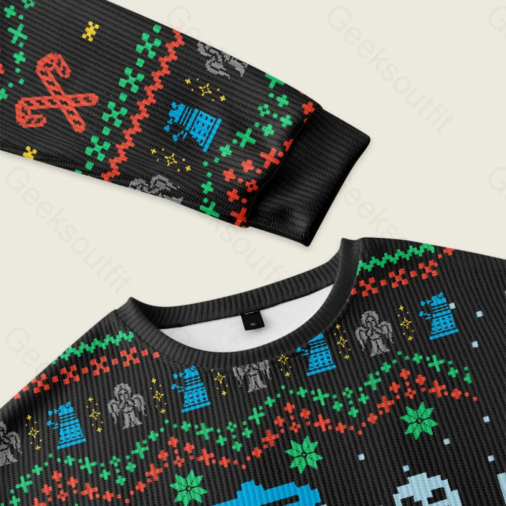 Doctor Who Black Ugly Christmas Sweater