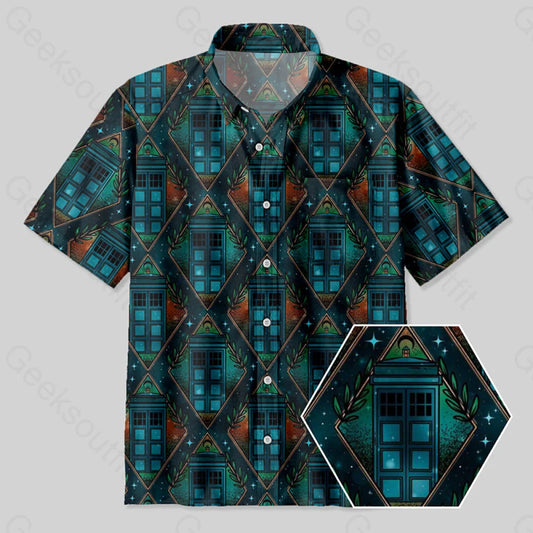 Doctor Who Diamond Grid Button Up Pocket Shirt Yc