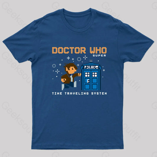 Doctor Who Geek T-Shirt Navy / S Yc