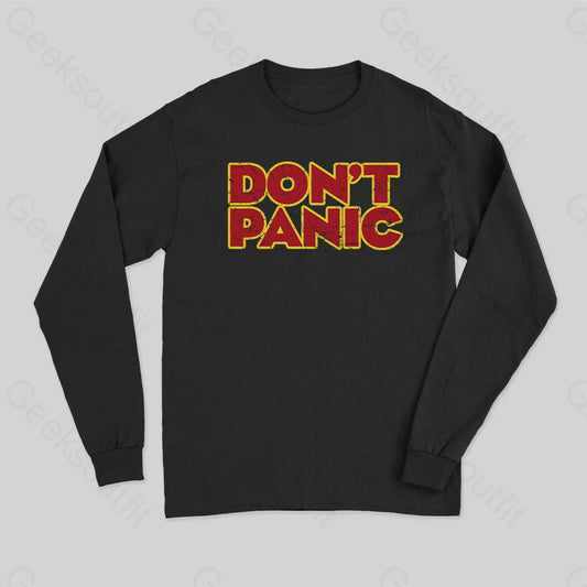 Don’t Panic Long Sleeve T-Shirt Black / S