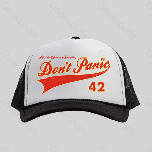 Don't Panic Trucker Hat - Geeksoutfit