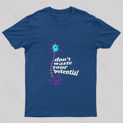 Don’t Waste Your Potential Nerd T-Shirt Navy / S